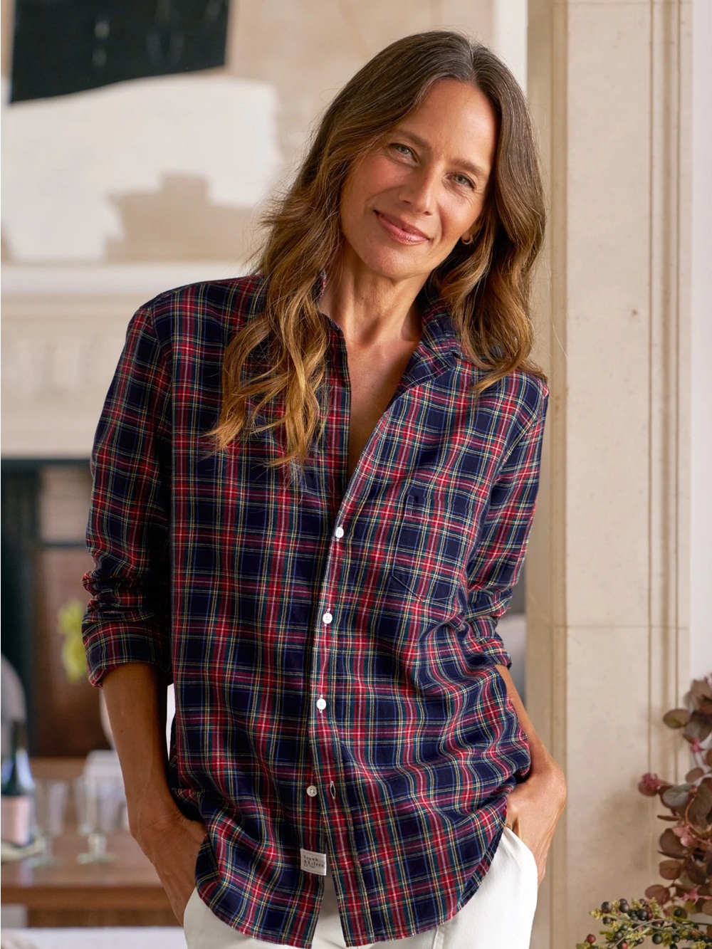FRANK & EILEEN PLAID RELAXED BUTTON UP SHIRT SIZE LARGE